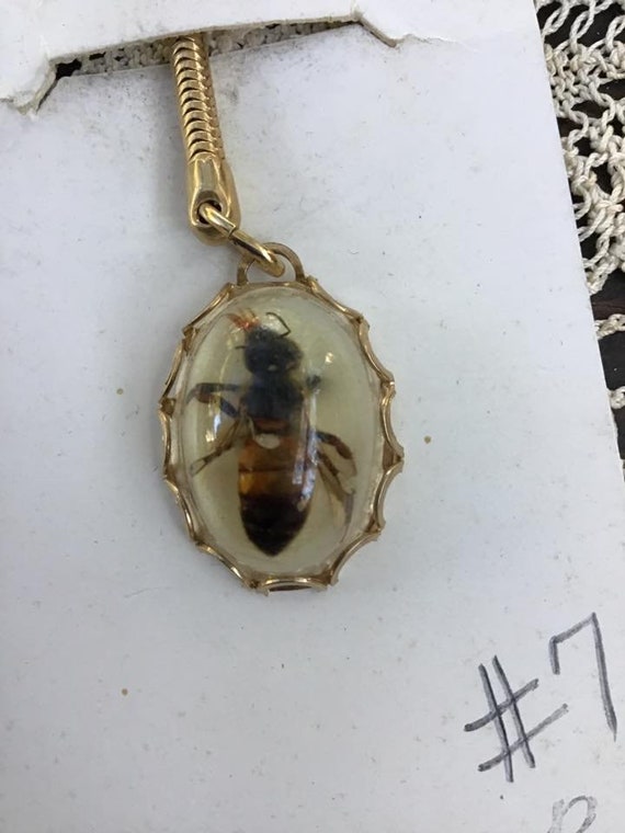 Vintage 1950s Key Chain Genuine Honey Bee (Died N… - image 3