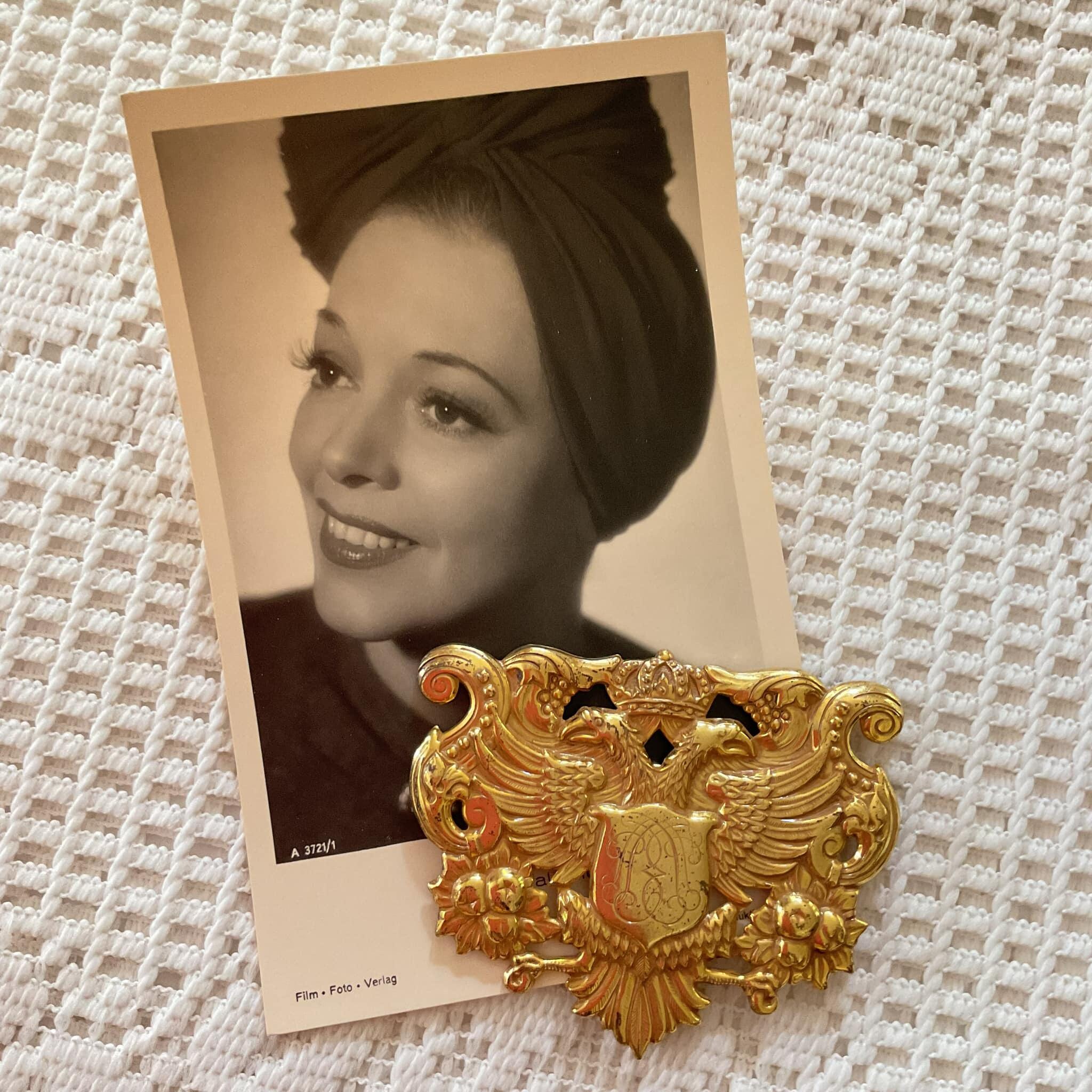 Buy Vintage 1950's Brooch Signed *miriam Haskell* Coat of Arms