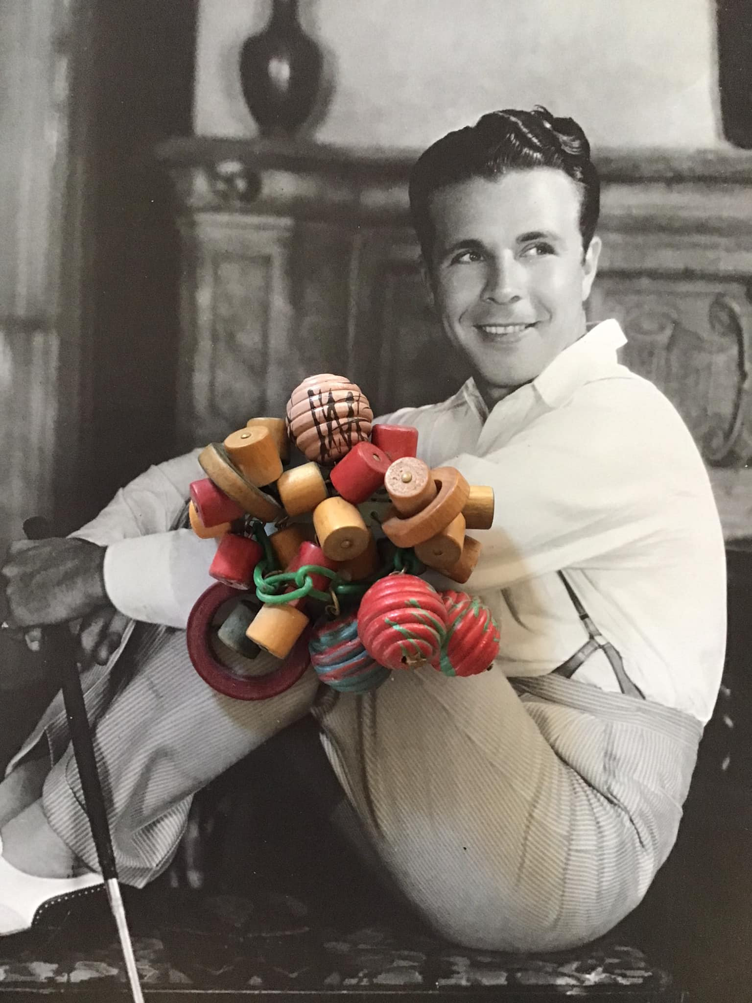 Extraordinary 1930s Haskell Wooden Bead Brooch - The Jewelry