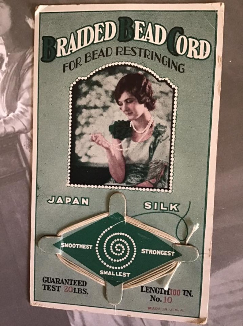 Vintage 1920/'s 1930/'s Braided Bead Cord *Japan Silk* Scrapbooking Arts Crafts Collectible