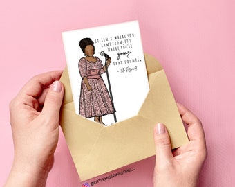 Ella Fitzgerald Artwork, Card, Feminist Card, Feminist Wall Art, Female Empowerment Wall Decor, Ella Fitzgerald Sticker, Black Female Art