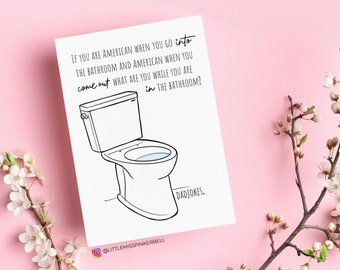 Dad Joke Greeting Card, Father's Day Card, Funny Joke Card, For Dads, Gift for Dad, Potty Humor, Potty Joke, Funny Greeting Card