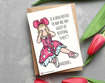 Toddler Dad Card, Father's Day Gift, Funny Card for Father's Day, Dad Jokes Greeting Card, Card for Dad