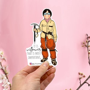 Junko Tabei Sticker- Miss Pinkerbell Adventure Art, Mountain Climber, Women Who Inspire, Feminist Empowered Women Print, Japanese Explorer