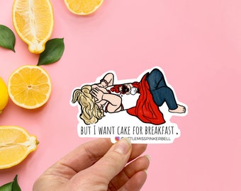 Cake For Breakfast Sticker or Card, Dessert for Breakfast, Toddler Mom Life, Funny Toddler Art, The Struggle is Real, Joke Card