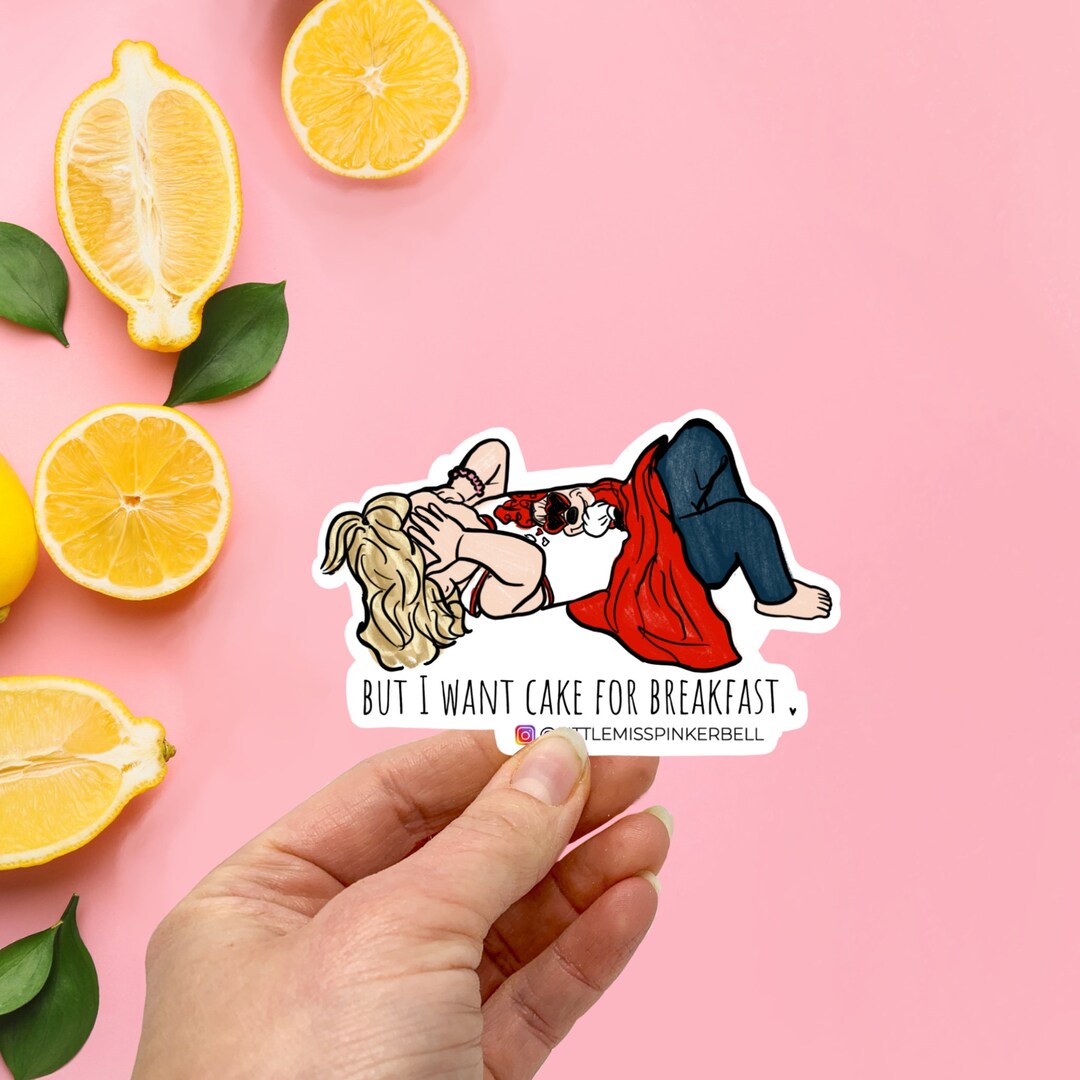 Cake for Breakfast Vinyl Sticker – Funny Foodie Sticker, Dessert Lover ...