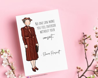 Eleanor Roosevelt Artwork, First Lady Art, Inspirational Women Print, Feminist Sticker, Empowered Women Empower Women Card