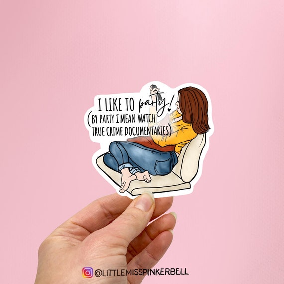 True Crime Junkie Sticker, Documentary Fan Art, Water Resistant