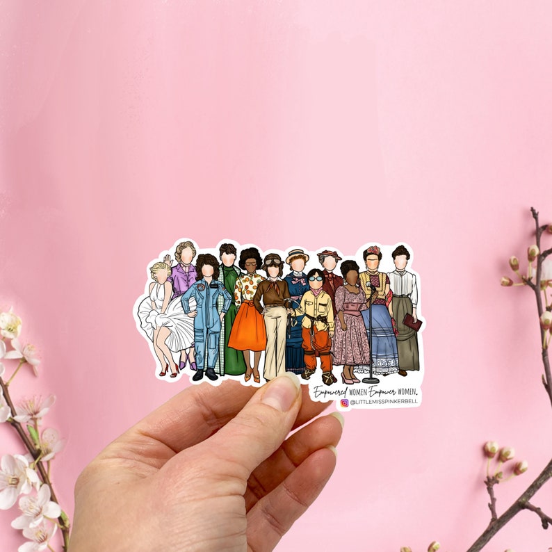 Women Empower Women Card, Inspiring Females Illustration, First Lady Artwork, Feminist Art, Feminist Sticker, Girl Power Card image 2