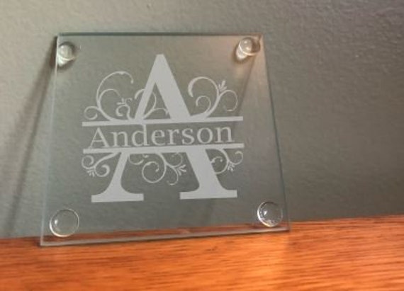 Wedding Favor Coasters Name Etched Coaster Set