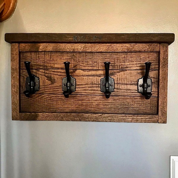Oak Coat Rack Etsy