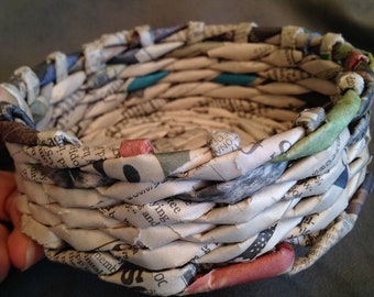 newspaper basket etsy