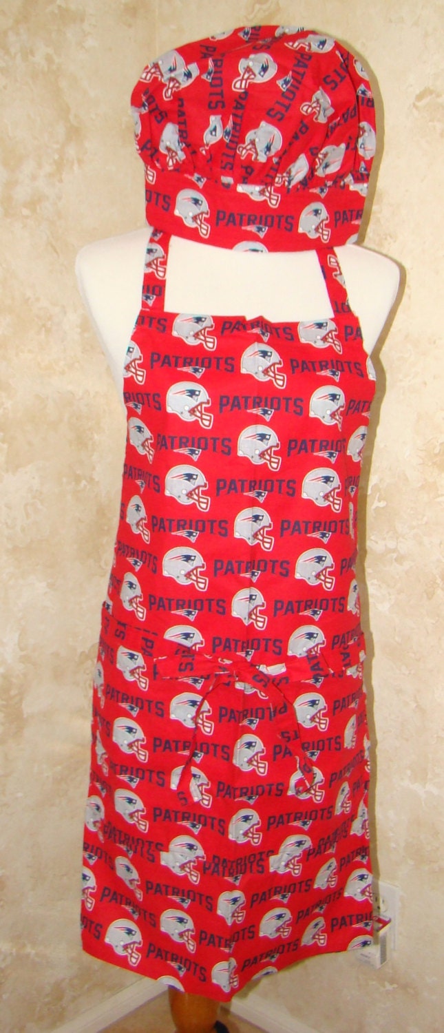 New England Patriots Apron Set: Handmade Cotton Chef display picture 3