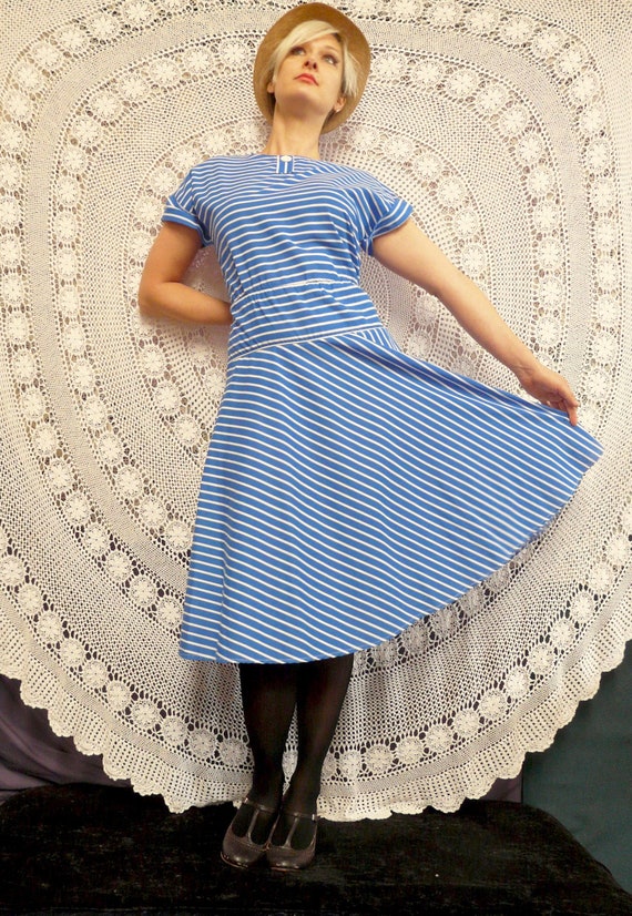 1980's Stripe Frock - Garment Co. Of Australia - S