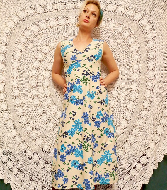 1970's Bohemian Folk Maxi - Dress / Handmade