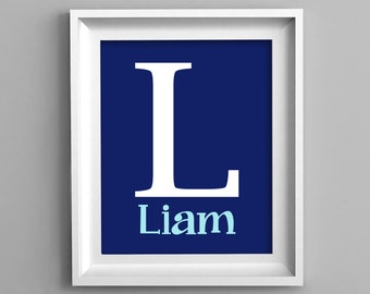 Personalized Monogram Nursery Art: Baby Name Print