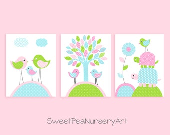 pink and green nursery decor