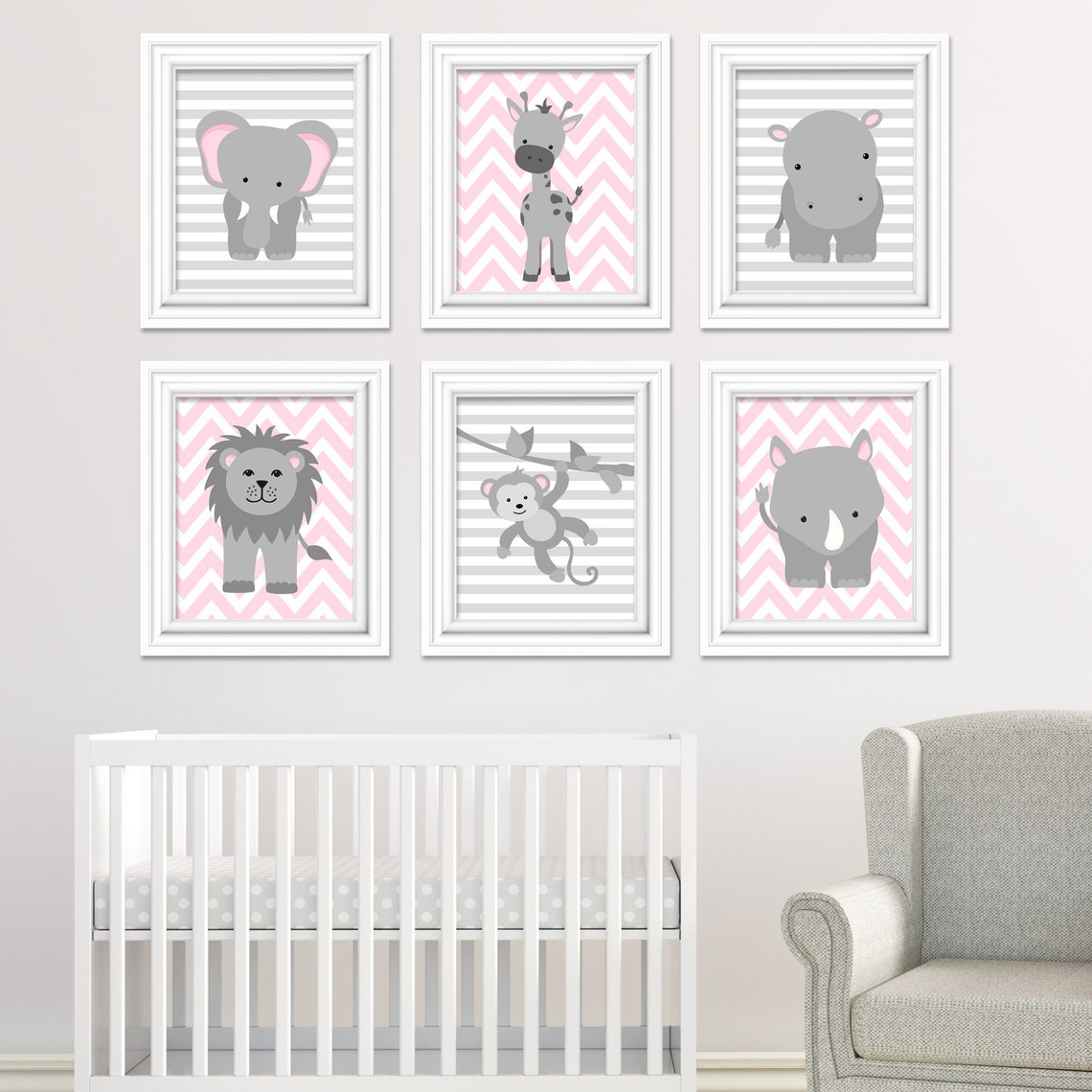 Zoo Nursery Decor Baby Girl Nursery Safari Nursery Jungle Etsy