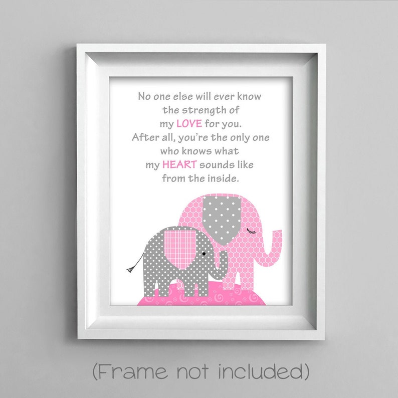No One Else Will Ever Know Poem Nursery Art Elephant Nursery Etsy