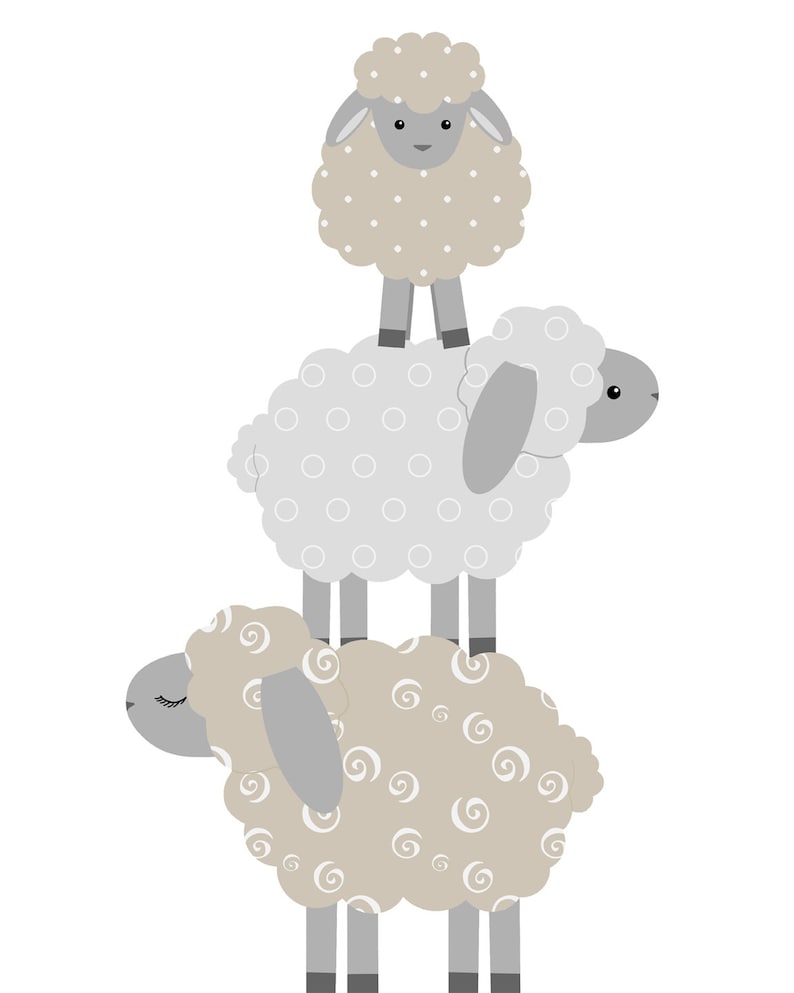Lamb Nursery Decor Baby Sheep Wall Art Lamb Nursery Prints Etsy