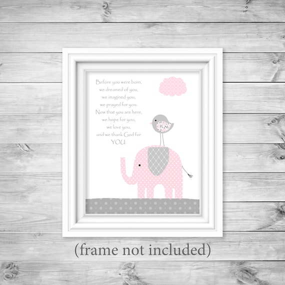 Before You Were Born Nursery Quote Grey And Pale Pink Etsy