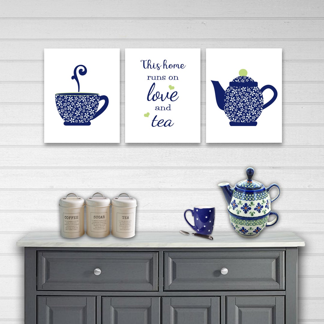 Tea Art Prints, Kitchen Wall Art, Kitchen Tea Decor, Modern Kitchen Art