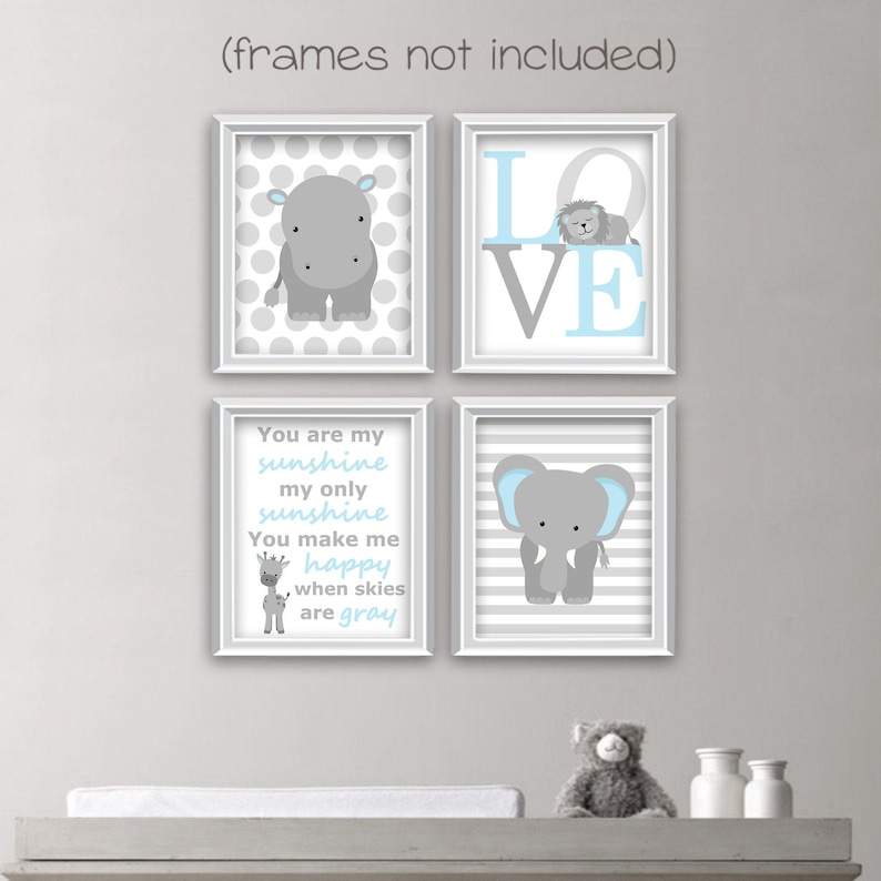 Zoo Nursery Decor Elephant Nursery Zoo Baby Room Hippo Etsy
