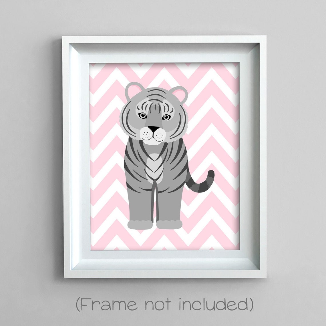 Tiger Nursery Decor Tiger Wall Art Zoo Nursery Decor Grey Etsy
