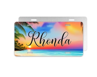 Beach Themed License Plates For Cars And Decor In Vibrant Styles - Foto 12