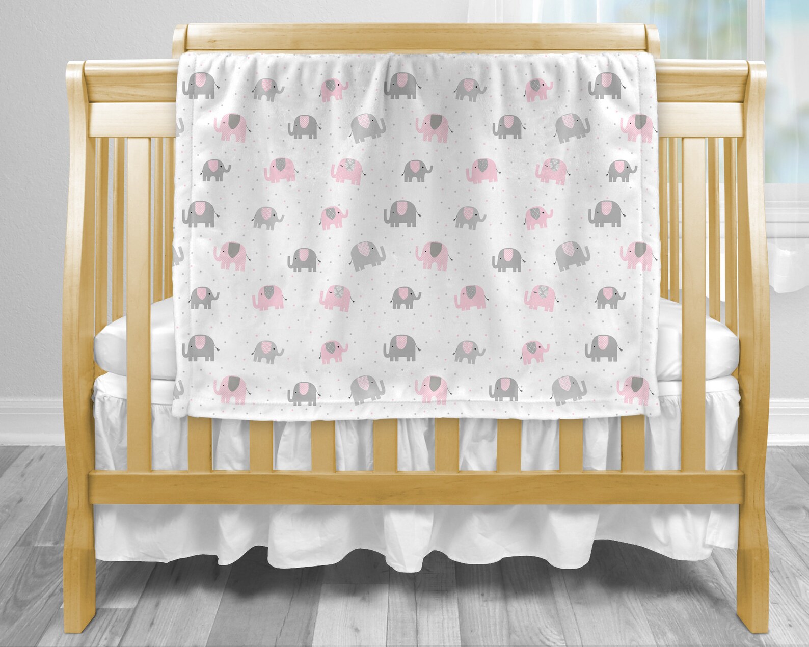 Elephant Baby Blanket Baby Girl Sherpa Blanket Minky Etsy