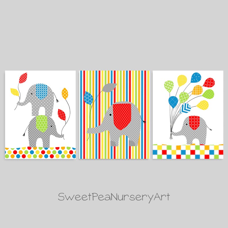 elephant nursery canvas