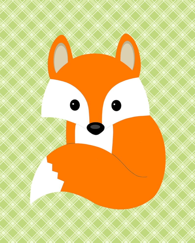 Woodland Animal Nursery Decor Fox Raccoon Owl Gender