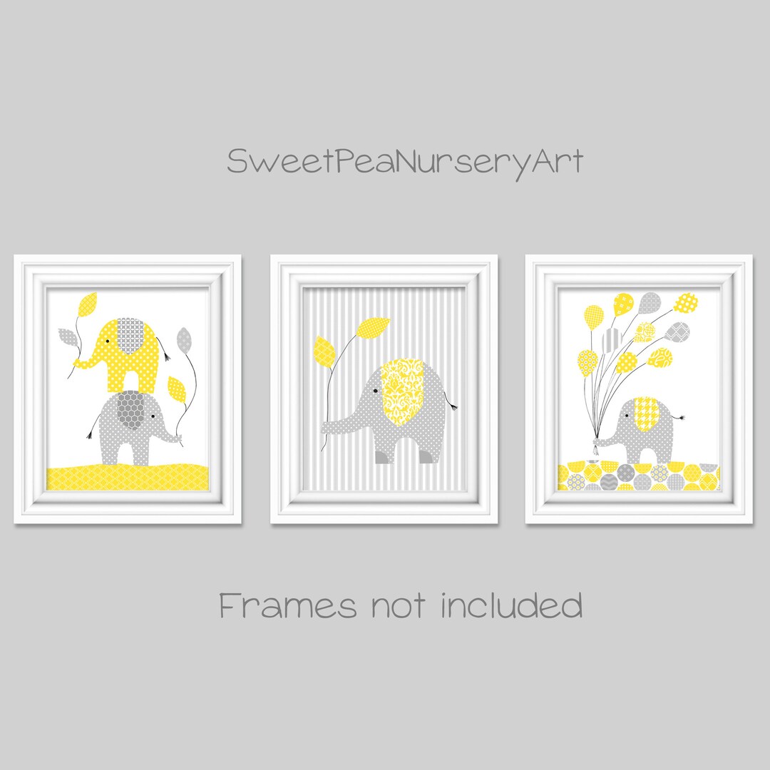 Elephant Nursery Art Elephant Wall Art Kids Room Art Baby - Etsy