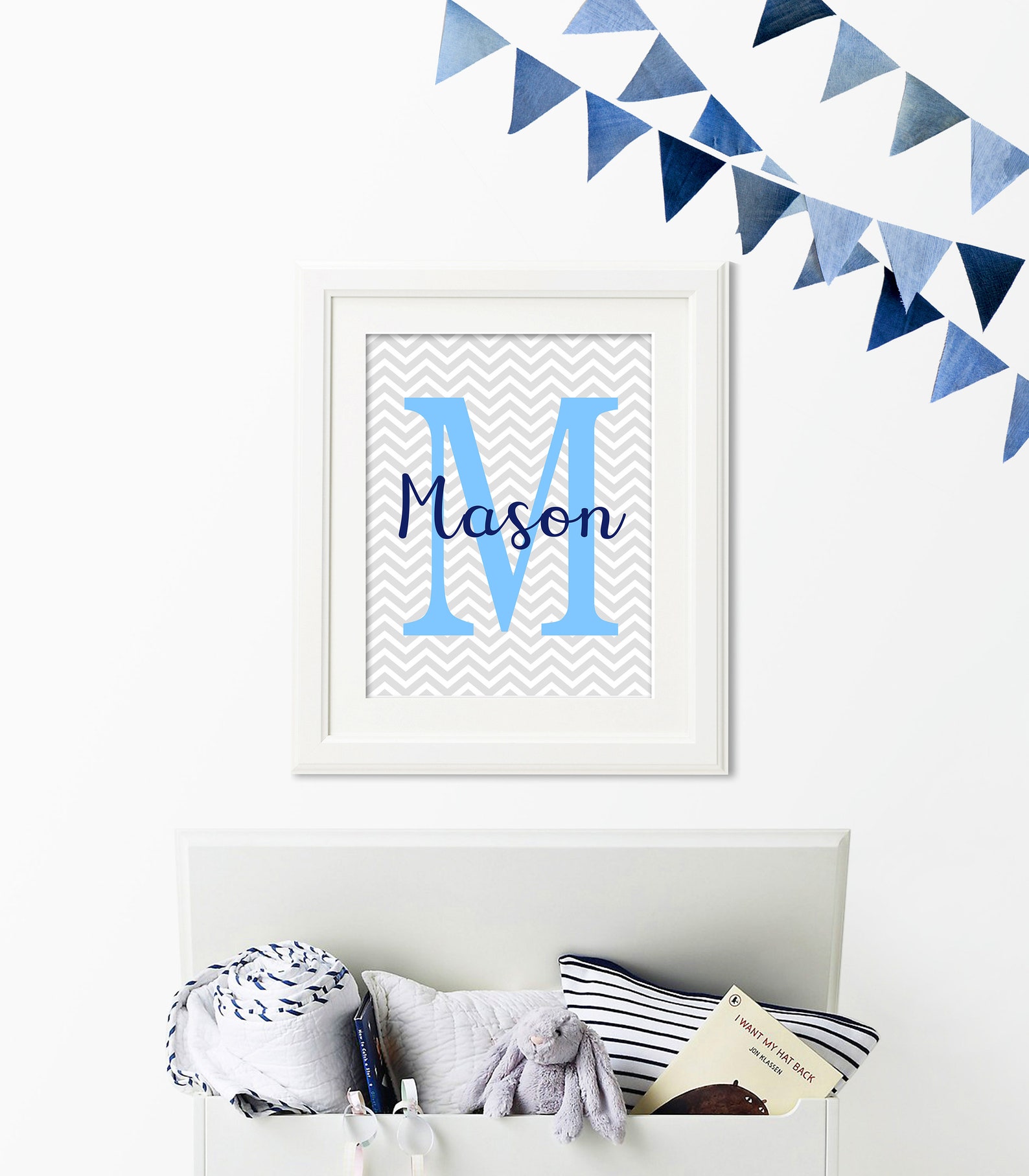 Baby Boy Monogram Boy Name Print Personalized Baby Decor | Etsy
