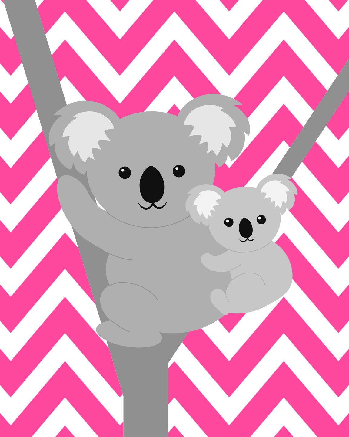 Koala Nursery Decor Koala Wall Art Baby Girl Decor Girl Etsy UK