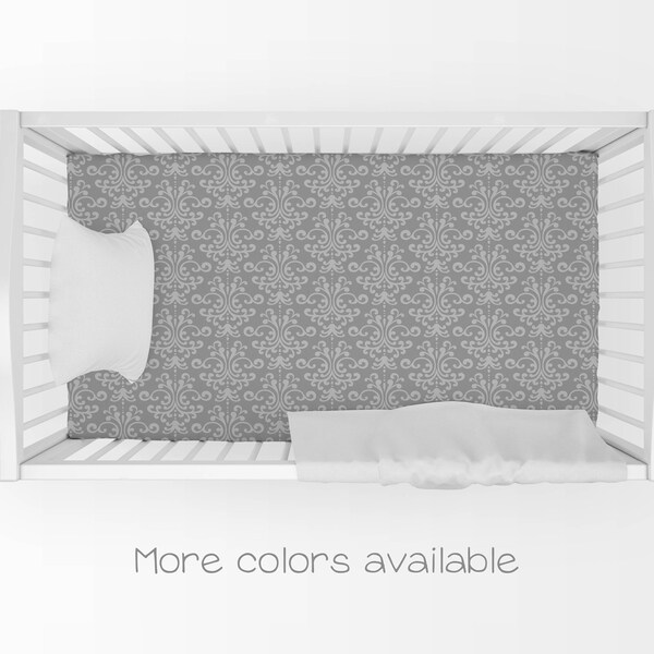 Damask Crib Bedding Etsy
