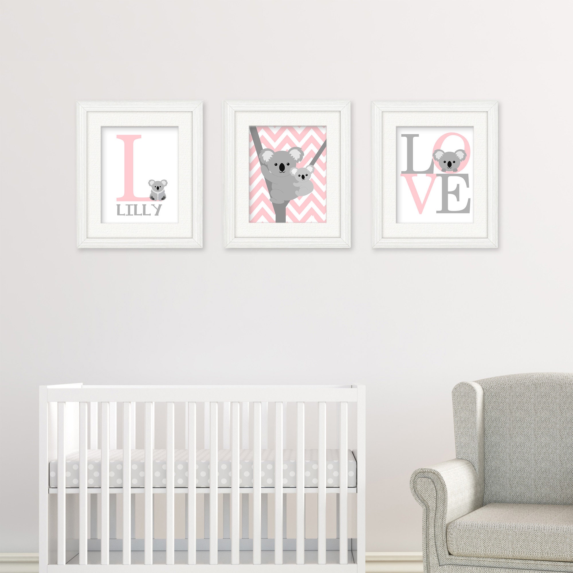 Prints Digital Prints Koala print koala Wall art canvas nursery art Sticker Baby Girl Nursery