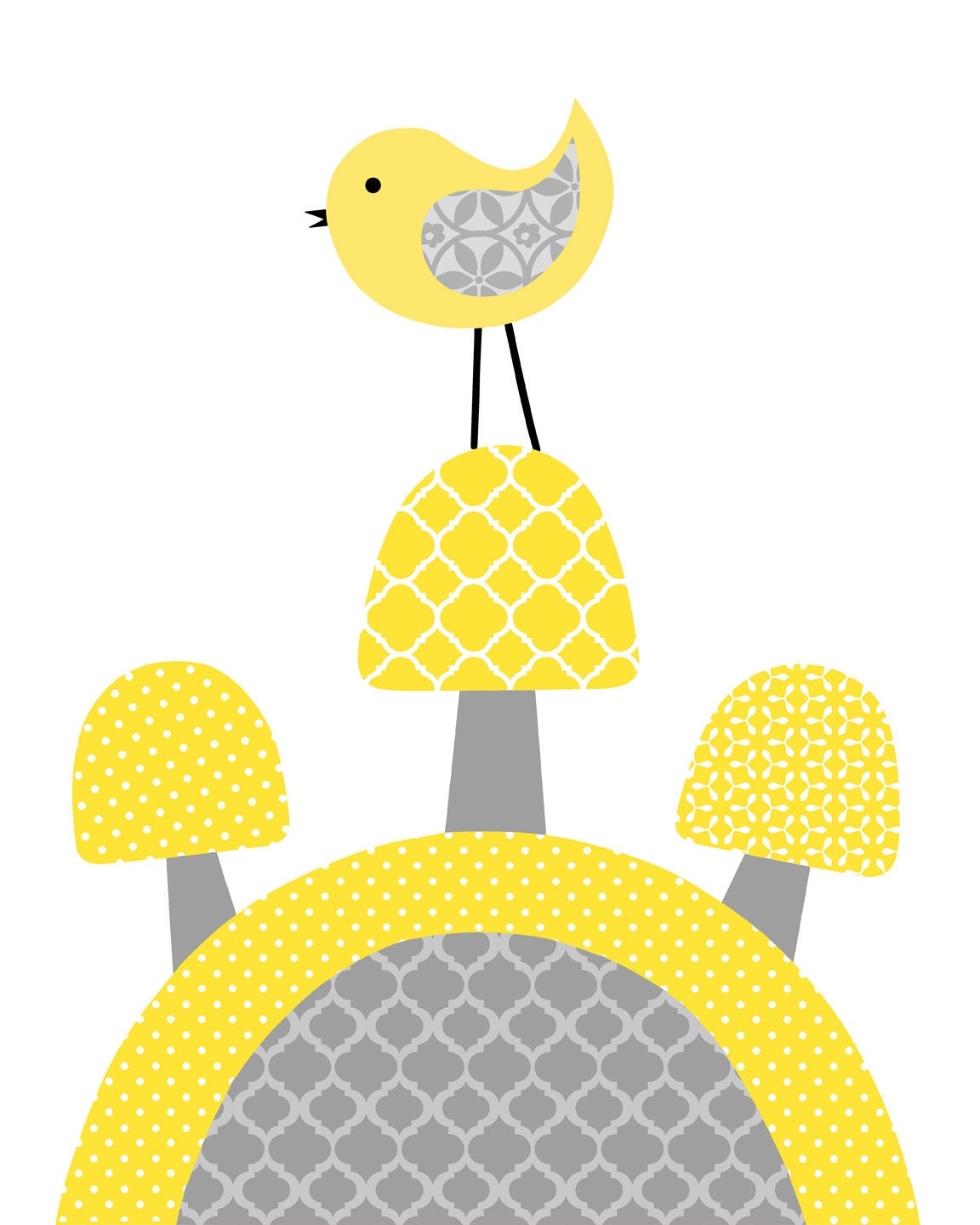 Grey and Yellow Nursery Wall Art Nursery Art Print Giraffe Etsy