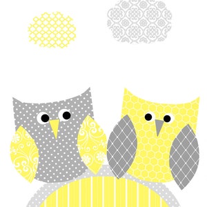 Grey and Yellow Nursery Art Owls Gender Neutral Room Decor Dream Big Little One Chevron Playroom Wall Art Baby Shower Gift Toddler Set of 3 image 3