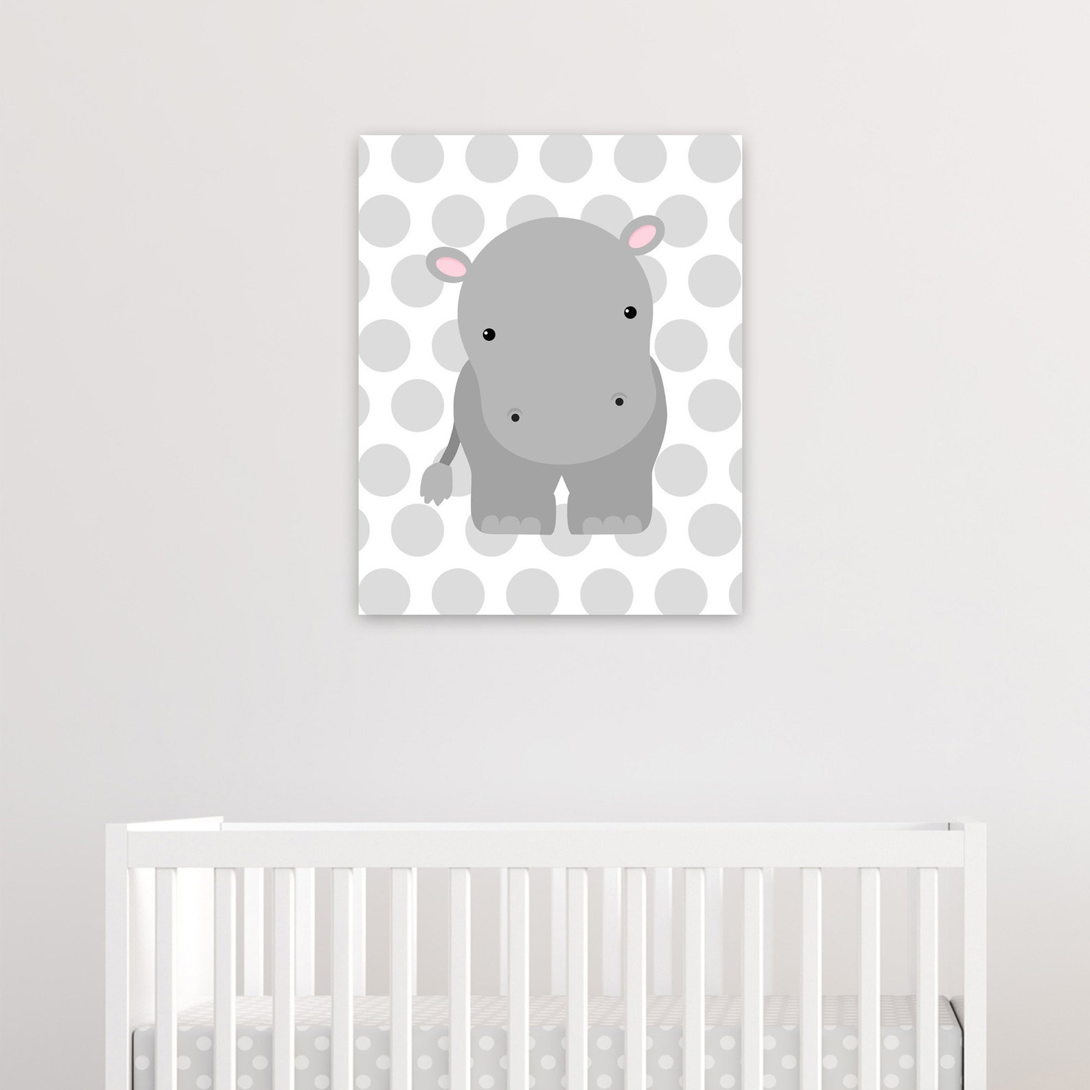 Hippo Nursery Decor Hippo Canvas Nursery Wall Art Nursery Etsy