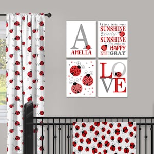 Ladybug Nursery Art, Girl Nursery Decor, Baby Girl Ladybug, Ladybug Wall Art, Ladybug Wall Decor, Ladybug Pictures, You Are My Sunshine