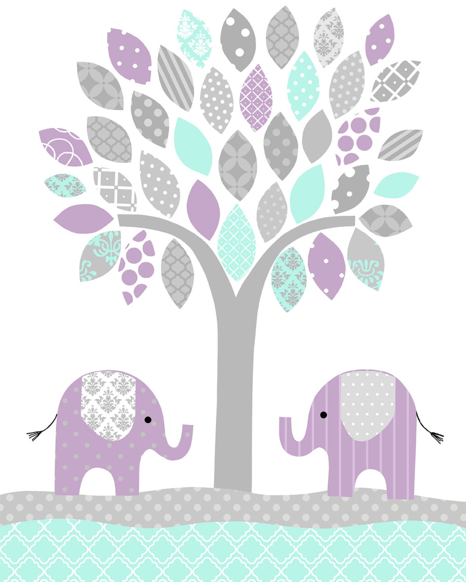 Elephant Nursery Decor Baby Girl's Room Girl Nursery Etsy