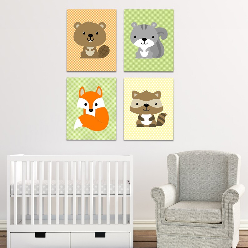 Woodland Nursery Art Woodland Art Prints Forest Nursery Etsy