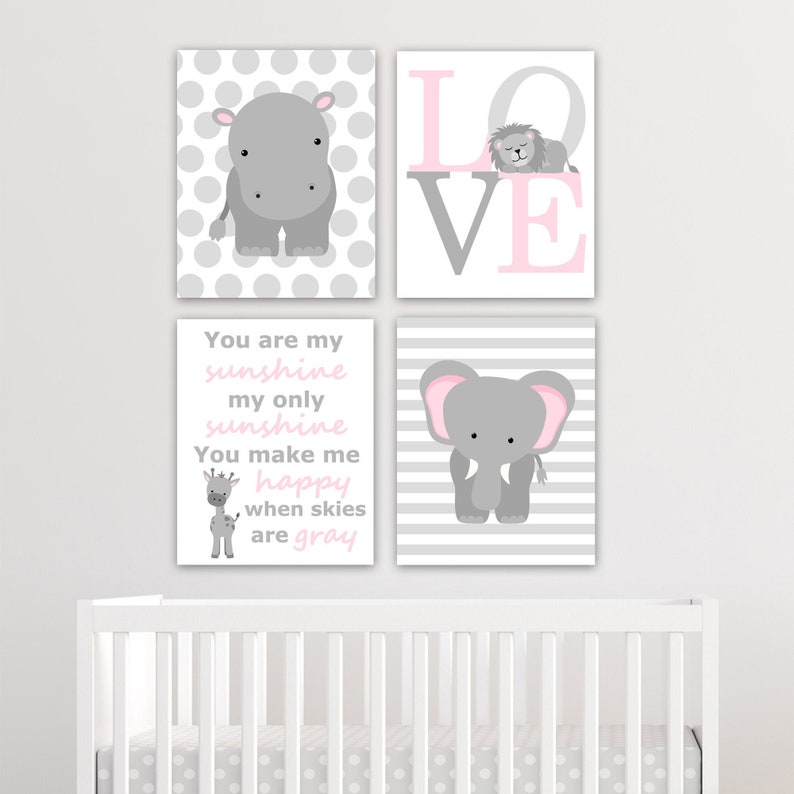 Zoo Nursery Decor Elephant Nursery Zoo Baby Room Hippo Etsy
