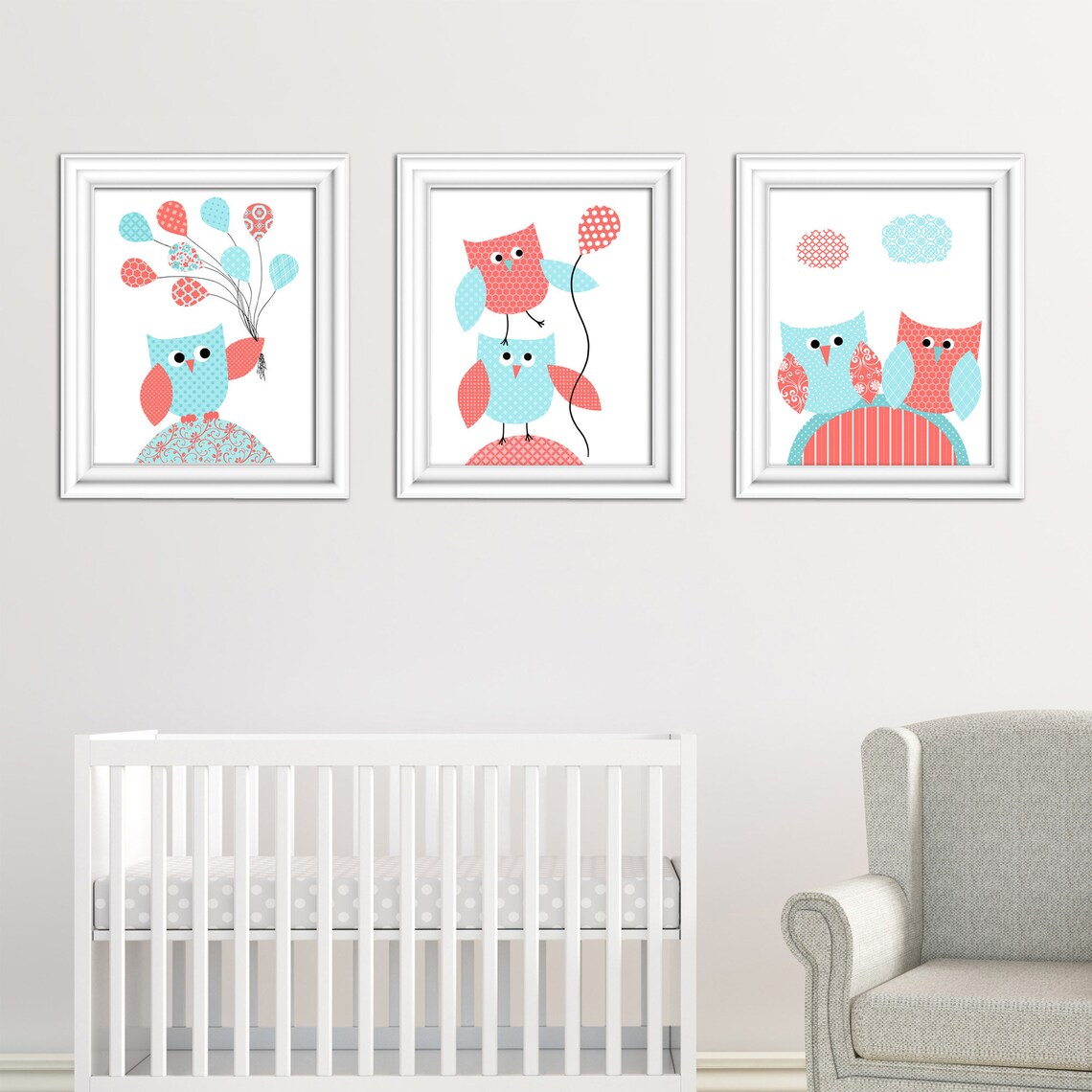 Owl Nursery Decor Nursery Wall Art Owl Nursery Prints Baby | Etsy