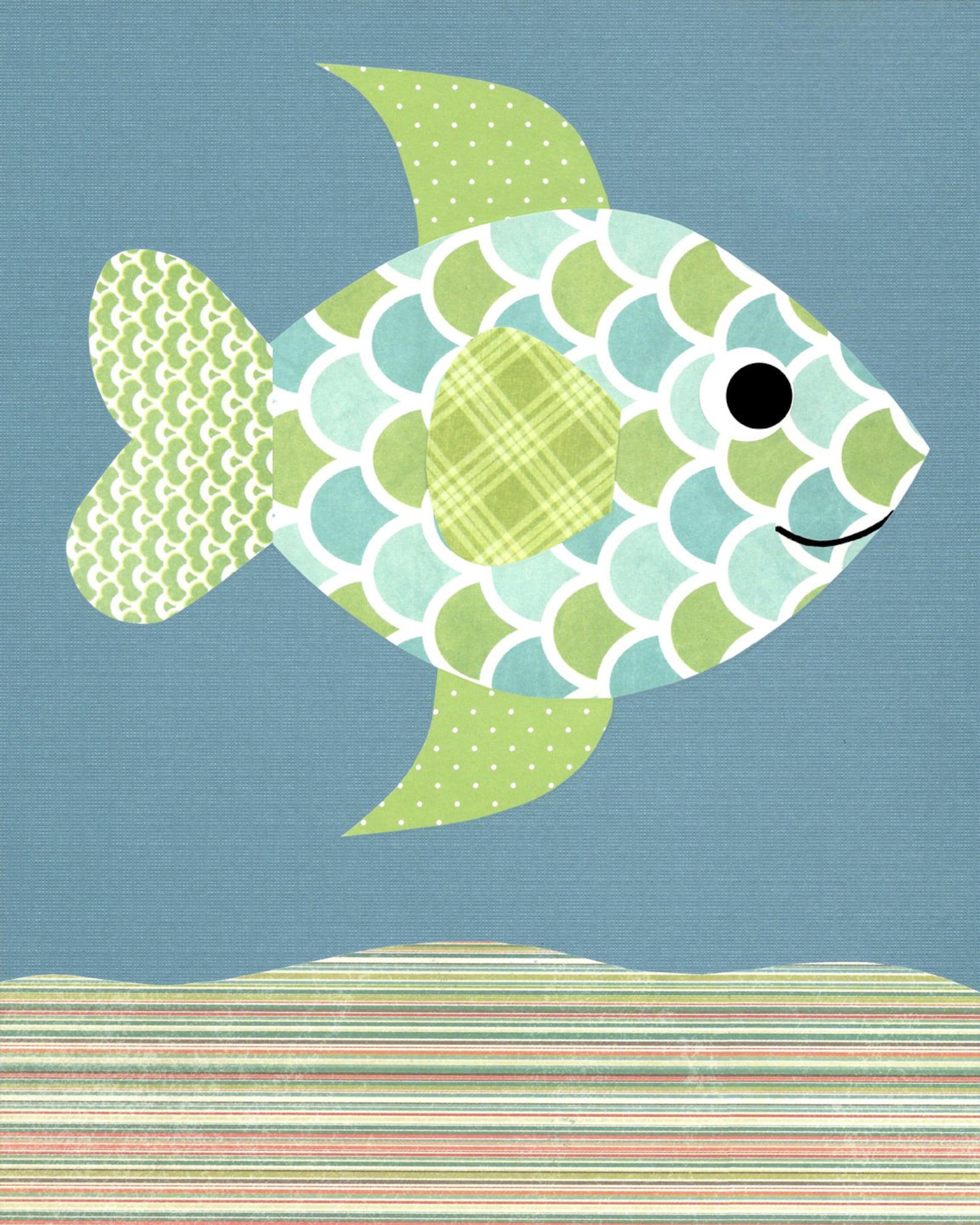 Ocean Nursery Decor Fish Nursery Blue and Green Nursery Etsy
