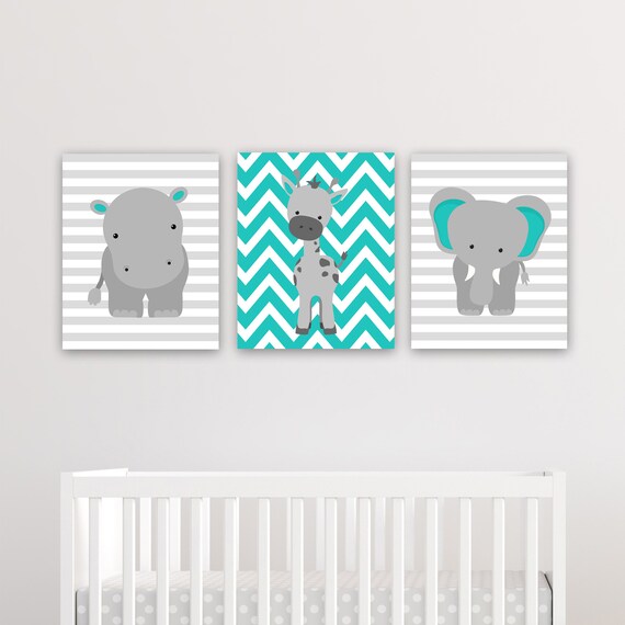 teal nursery decor