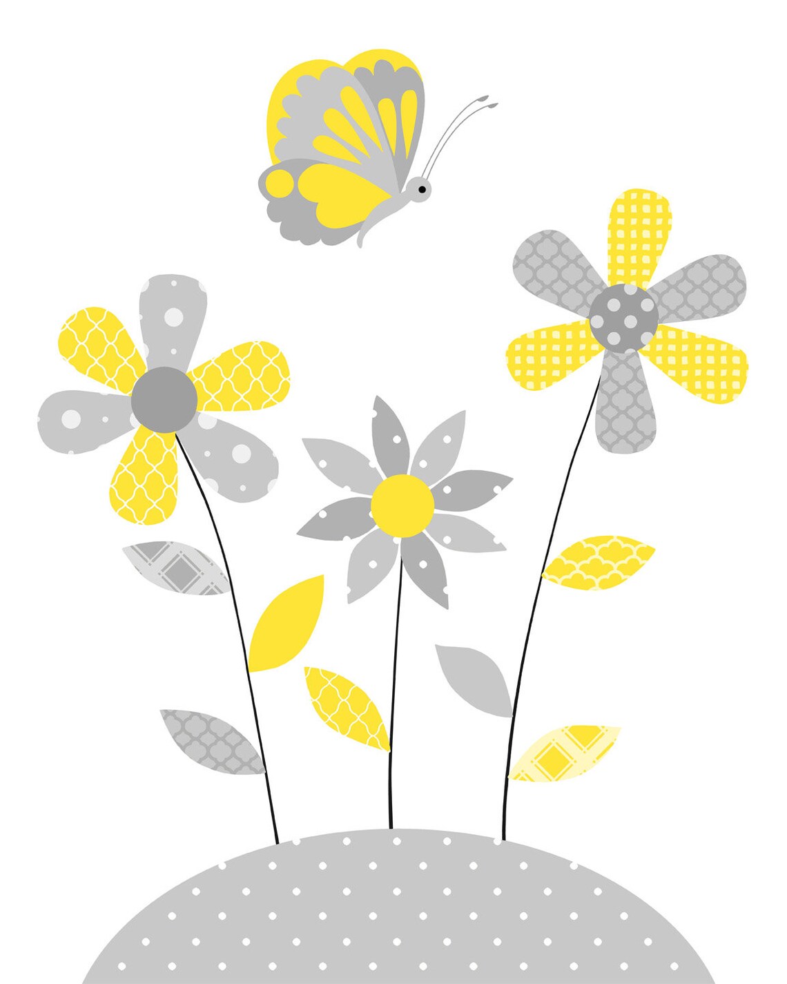 Grey and Yellow Nursery Wall Art Nursery Art Print Giraffe Etsy