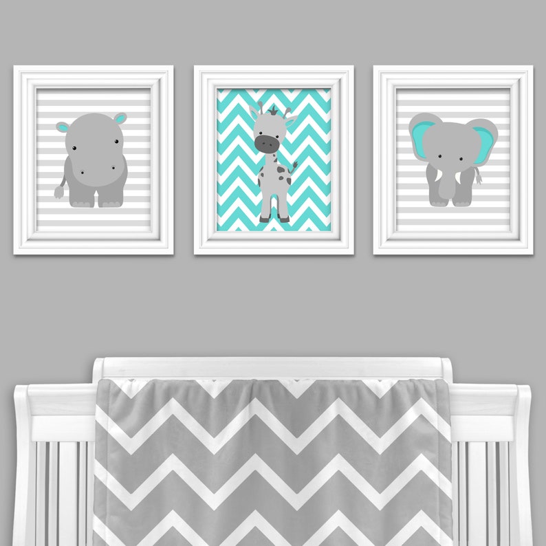 Zoo Nursery Decor Zoo Baby Room Jungle Wall Art Baby Art Etsy