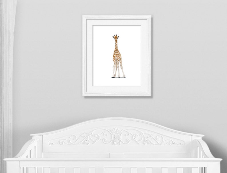 Giraffe Art Print Watercolor Giraffe Print Safari Nursery Etsy